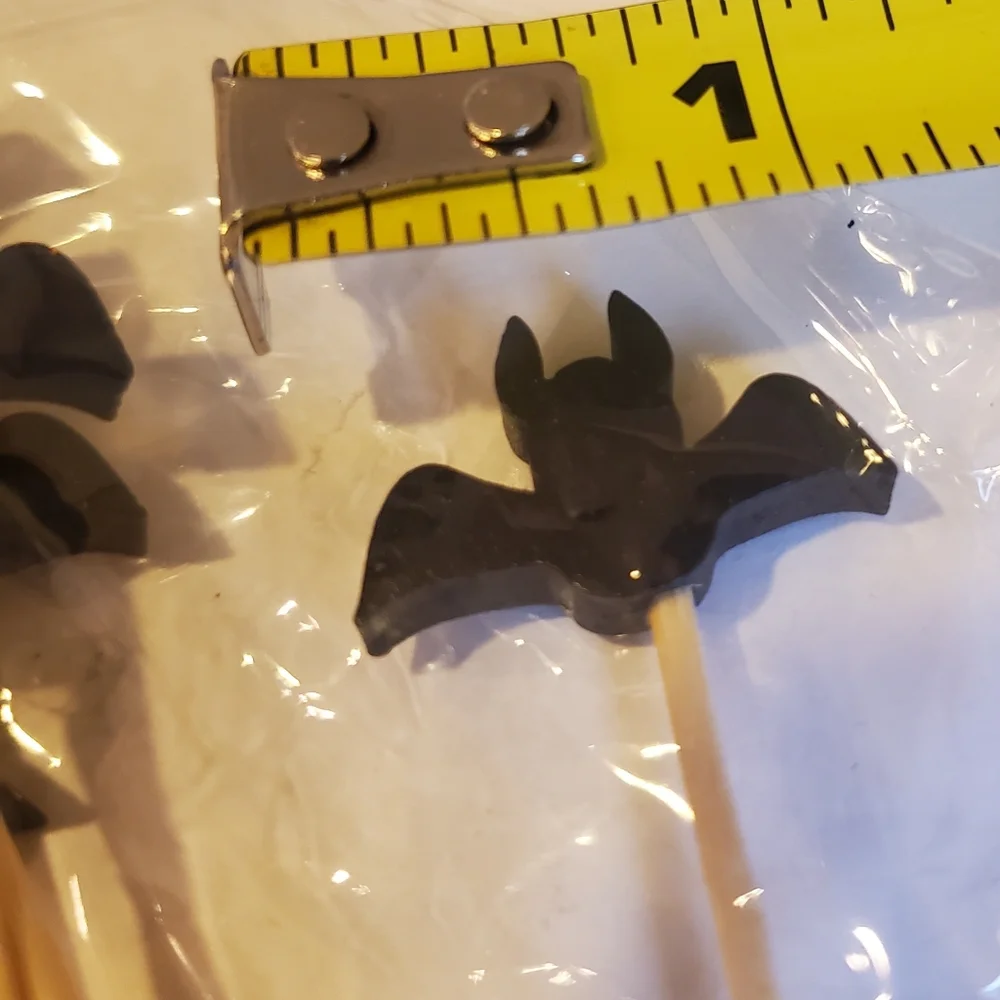 Black Bat Cupcake Picks Toppers Lot